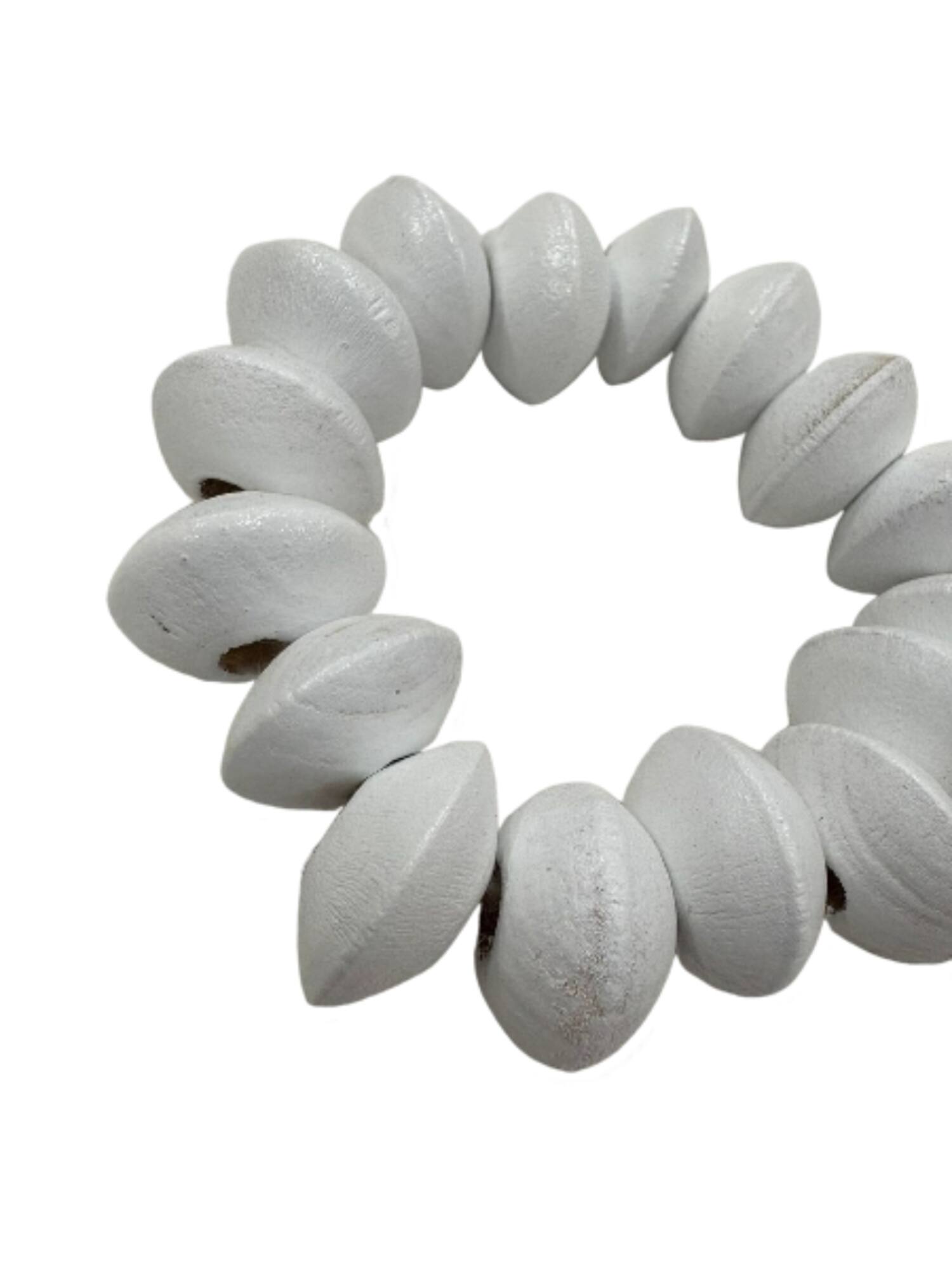 2.75" White Wood Bead Napkin Ring by Ashland®